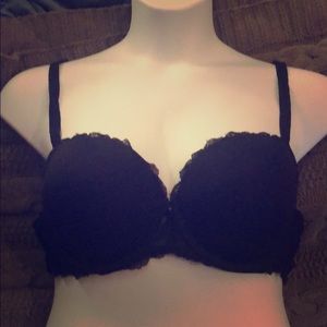 Black lacy bra